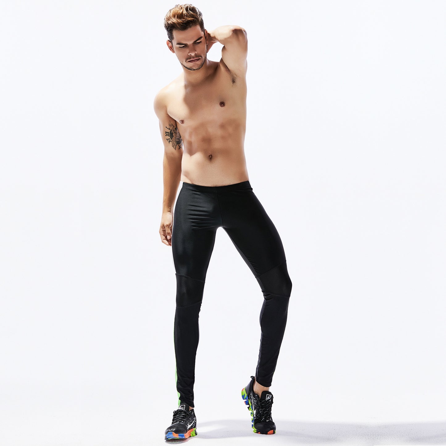 Cross-border Wholesale Long Outdoor Swimming Trunks Elastic Thin Yoga Pants