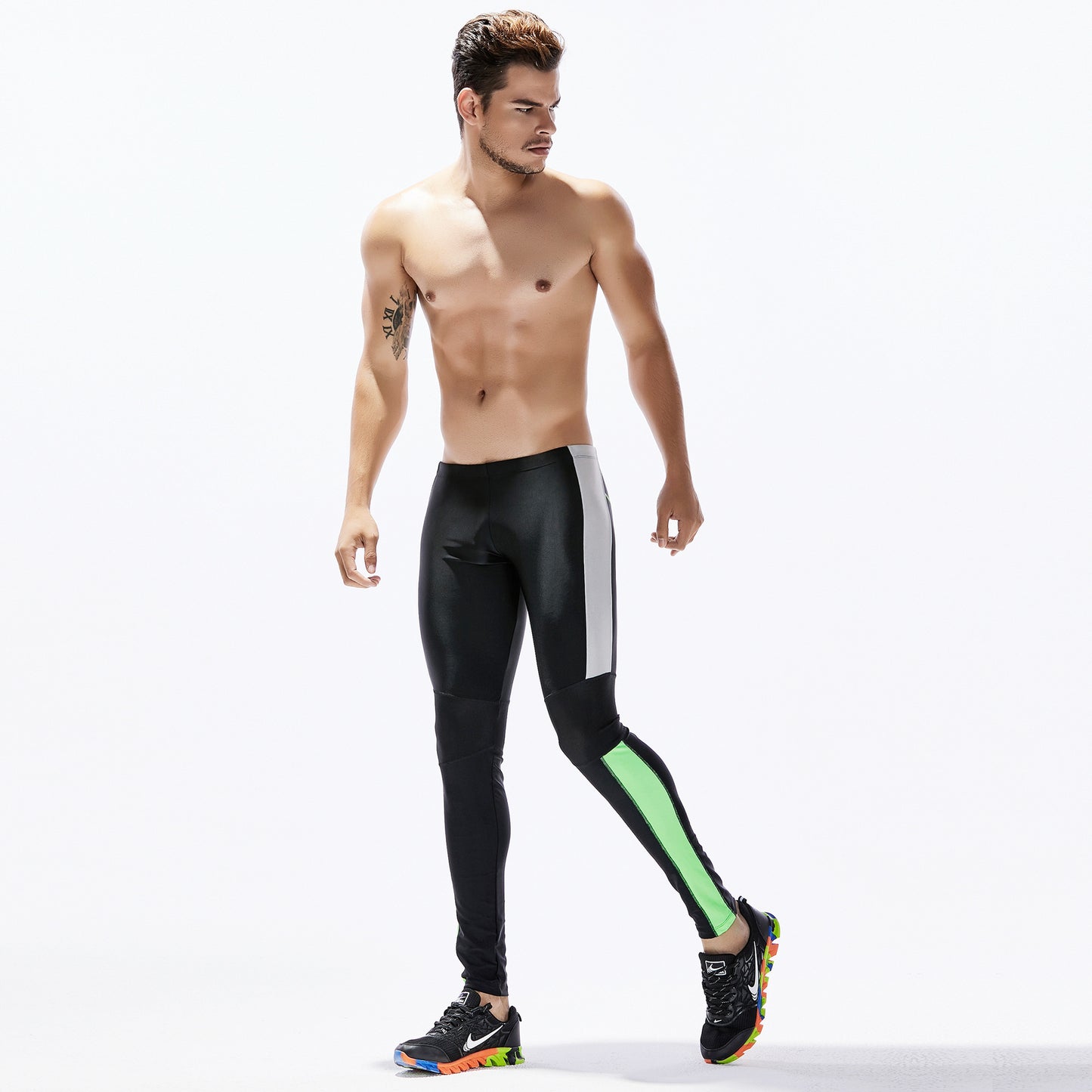 Cross-border Wholesale Long Outdoor Swimming Trunks Elastic Thin Yoga Pants